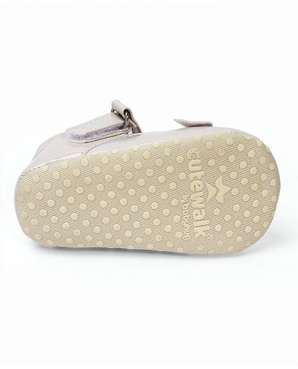 Cute Walk by Babyhug Velcro Closure Booties with Bow Applique - Pink