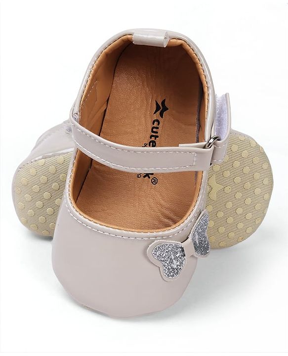 Cute Walk by Babyhug Velcro Closure Booties with Bow Applique - Pink