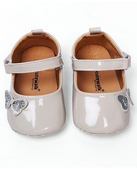 Cute Walk by Babyhug Velcro Closure Booties with Bow Applique - Pink