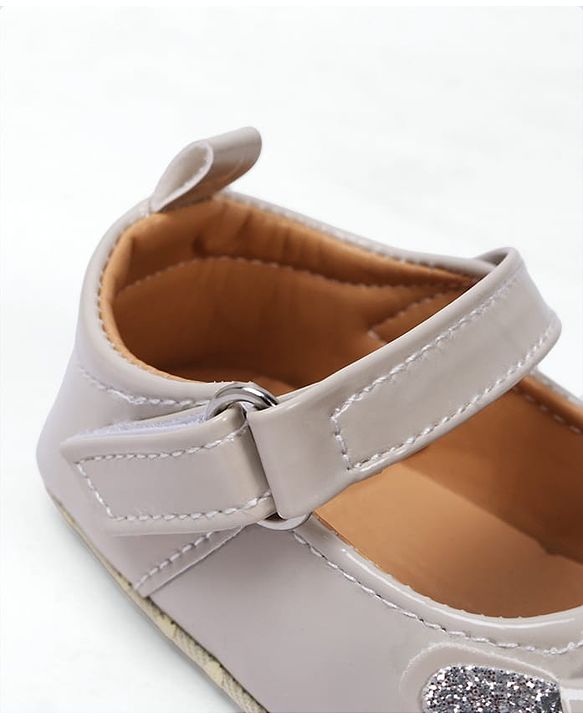 Cute Walk by Babyhug Velcro Closure Booties with Bow Applique - Pink