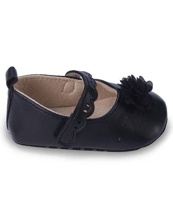 Cute Walk by Babyhug Booties with Velcro Closure & Floral Applique - White
