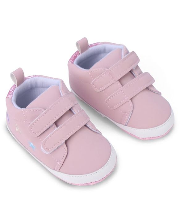 Cute Walk by Babyhug Booties with Velcro Closure - Pink