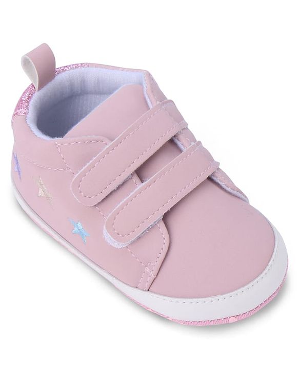 Cute Walk by Babyhug Booties with Velcro Closure - Pink