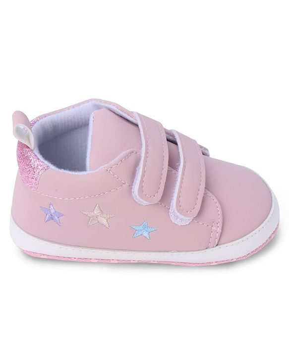 Cute Walk by Babyhug Booties with Velcro Closure - Pink