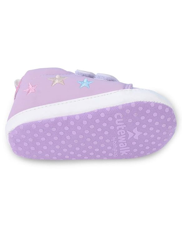 Cute Walk by Babyhug Booties with Velcro Closure - Pink