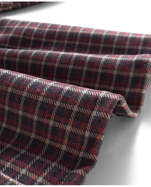 Babyhug Cotton Woven Full Sleeves Front Open Frock With Checks - Multicolour