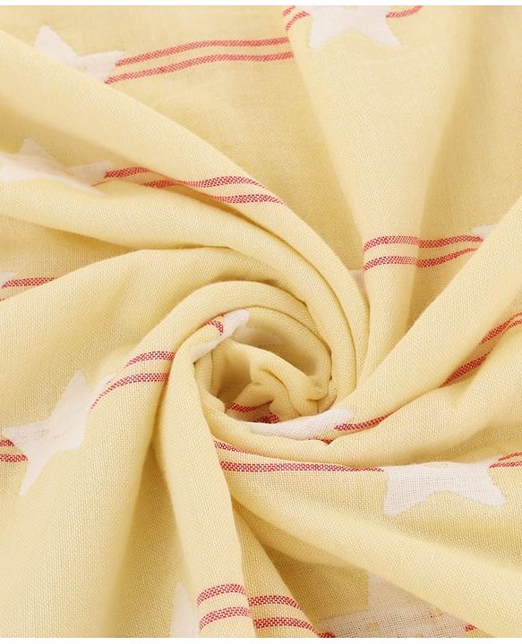 Babyhug 6 Layer 100% Cotton Gauze Muslin Baby Blanket | Super Soft | Breathable | Absorbent - Yellow