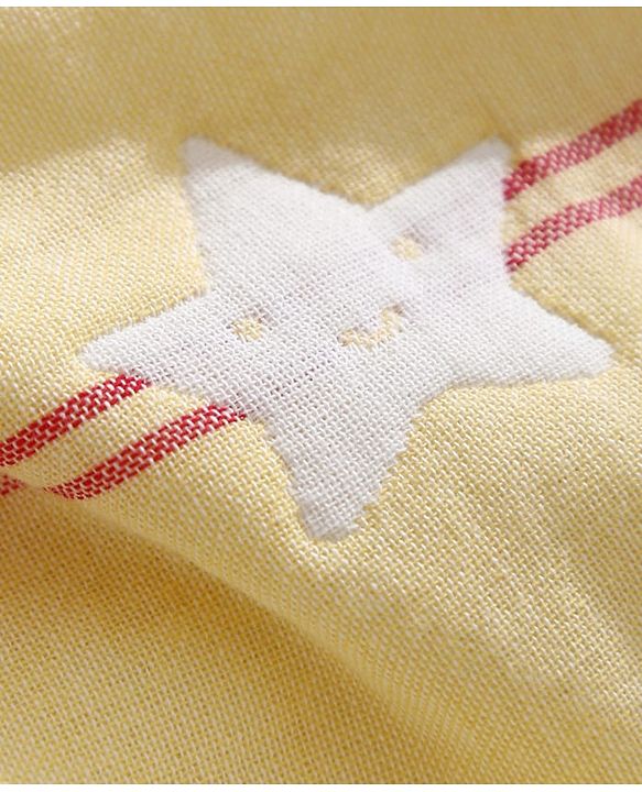 Babyhug 6 Layer 100% Cotton Gauze Muslin Baby Blanket | Super Soft | Breathable | Absorbent - Yellow