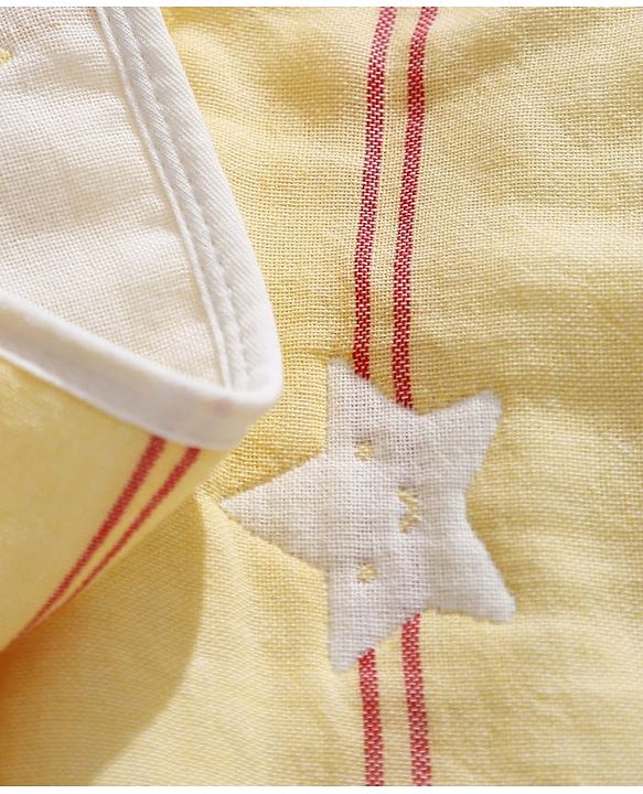 Babyhug 6 Layer 100% Cotton Gauze Muslin Baby Blanket | Super Soft | Breathable | Absorbent - Yellow