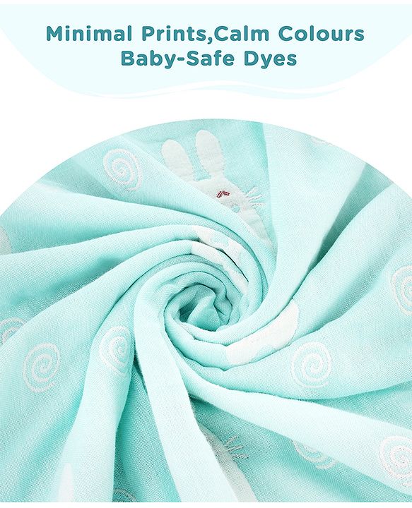 Babyhug 6 Layer 100% Cotton Gauze Muslin Baby Blanket | Super Soft | Breathable | Absorbent - Yellow