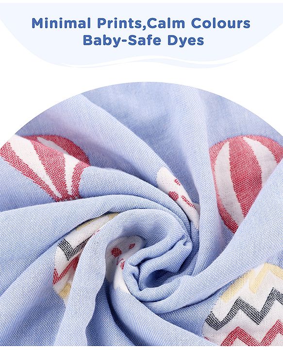 Babyhug 6 Layer 100% Cotton Gauze Muslin Baby Blanket | Super Soft | Breathable | Absorbent - Yellow