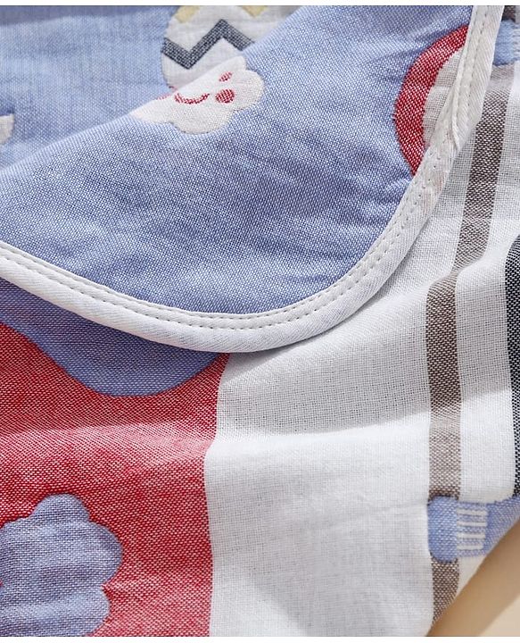 Babyhug 6 Layer 100% Cotton Gauze Muslin Baby Blanket | Super Soft | Breathable | Absorbent - Yellow