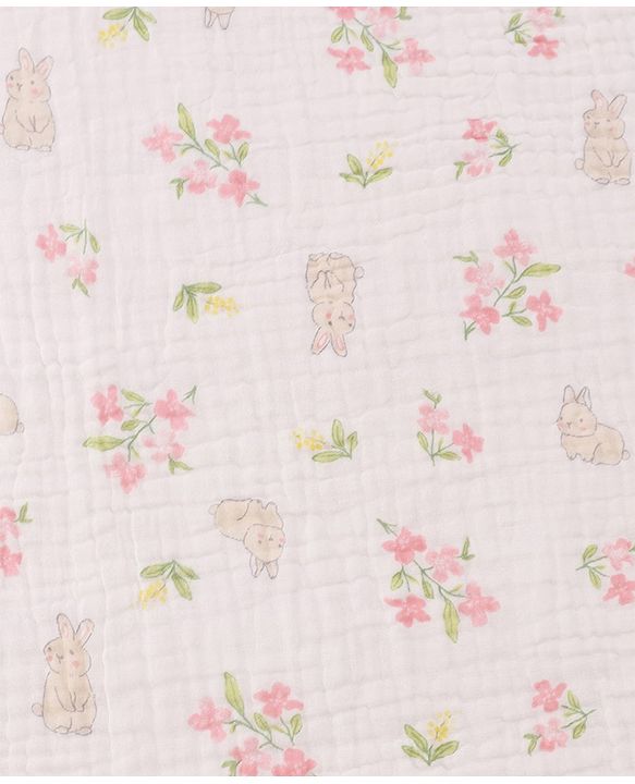 Babyhug 6 Layer Muslin Baby Blanket with Contrast Wide Edge Panda Print - Green| Absorbent Soft & Breathable| All Season Blanket| New Born Gifting| Bath Towel, Wrapper, Feeding Towel| Machine Washable
