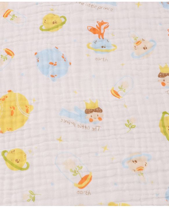 Babyhug 6 Layer Muslin Baby Blanket with Contrast Wide Edge Panda Print - Green| Absorbent Soft & Breathable| All Season Blanket| New Born Gifting| Bath Towel, Wrapper, Feeding Towel| Machine Washable