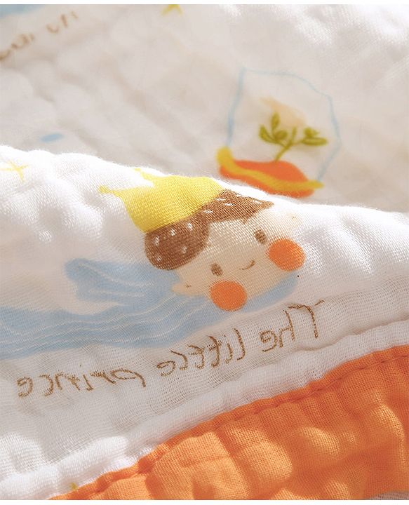 Babyhug 6 Layer Muslin Baby Blanket with Contrast Wide Edge Panda Print - Green| Absorbent Soft & Breathable| All Season Blanket| New Born Gifting| Bath Towel, Wrapper, Feeding Towel| Machine Washable