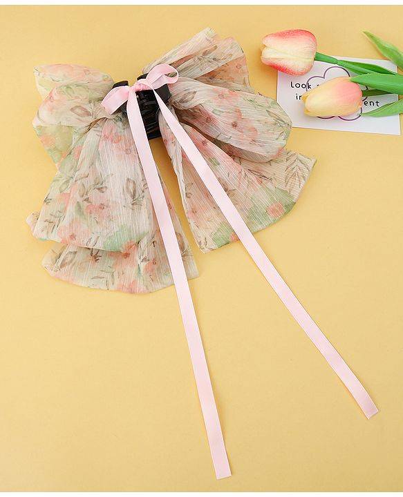 Pine Kids Bow & Butterfly Clip Free Size - Light Pink
