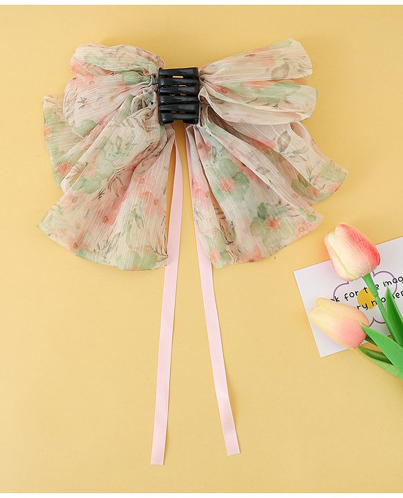 Pine Kids Bow & Butterfly Clip Free Size - Light Pink