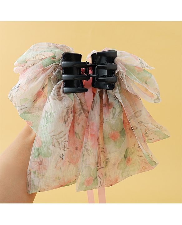 Pine Kids Bow & Butterfly Clip Free Size - Light Pink