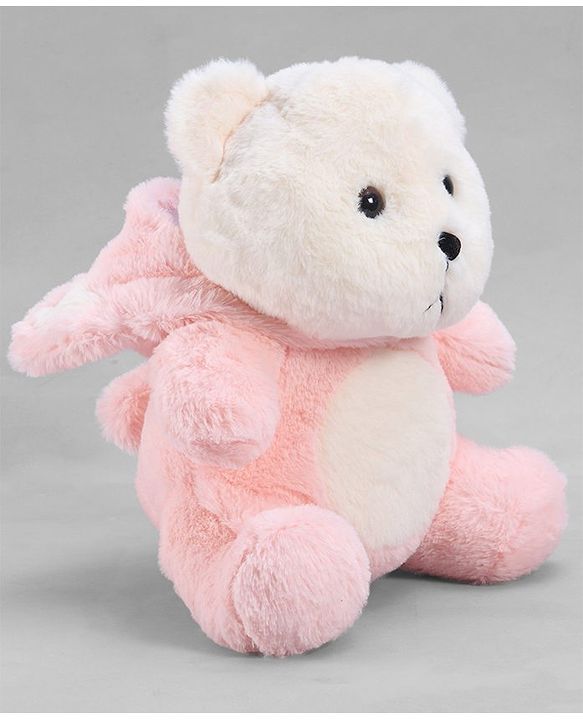 Babyhug 35cm Plush Hooded Teddy Bear Soft Toy - Pink| for Toddler Gifting| Boys & Girls| Stuffed Animal| Baby Safe| Cuddle & Travel Partner| Super Soft Fabric| Room & Car Décor