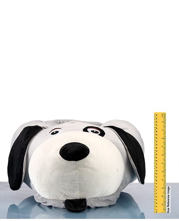 Babyhug Plush Dog Baby Seater - Grey|Super Soft & Comfortable| Sitting Support for Infants| Ideal for Playtime|Rest & Lounging|  Infant Safety Chair| Toddler Sitting Trainer| Maintain Good Posture