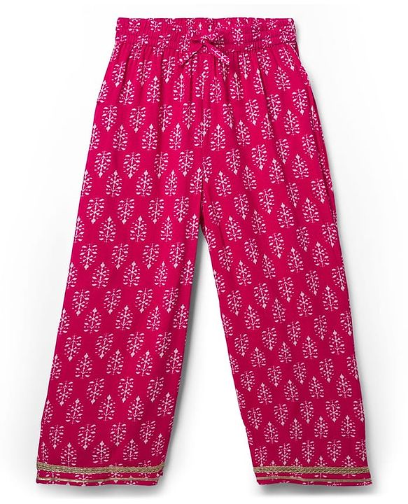 Pine Kids Cotton Woven Sleeveless Floral & Badhani Printed Top with Jacket & Pant Set - Pink