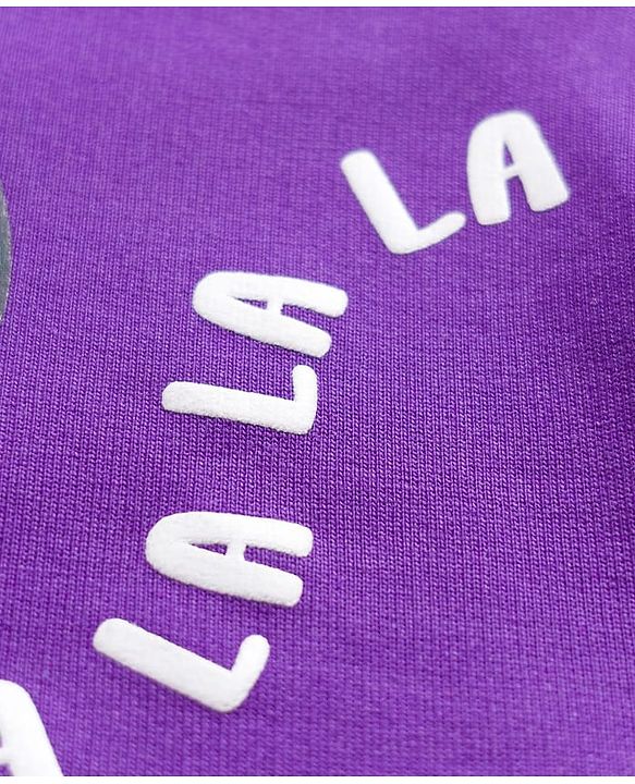 Babyhug Cotton Knit Full Sleeves Sweatshirt With Dino Print - Purple