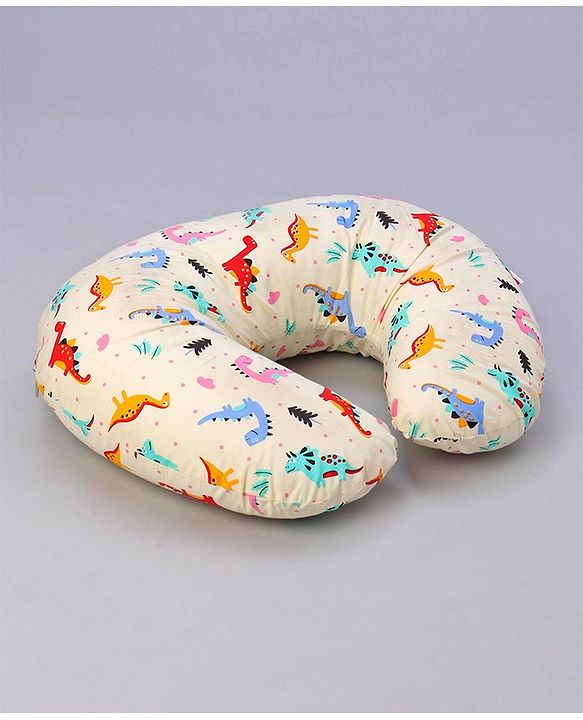 Babyhug Cotton Feeding Pillow Teddy Bear Print - Pink | Fits upto waist size 44 inches