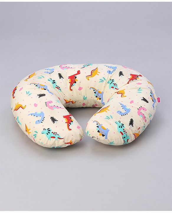 Babyhug Cotton Feeding Pillow Teddy Bear Print - Pink | Fits upto waist size 44 inches
