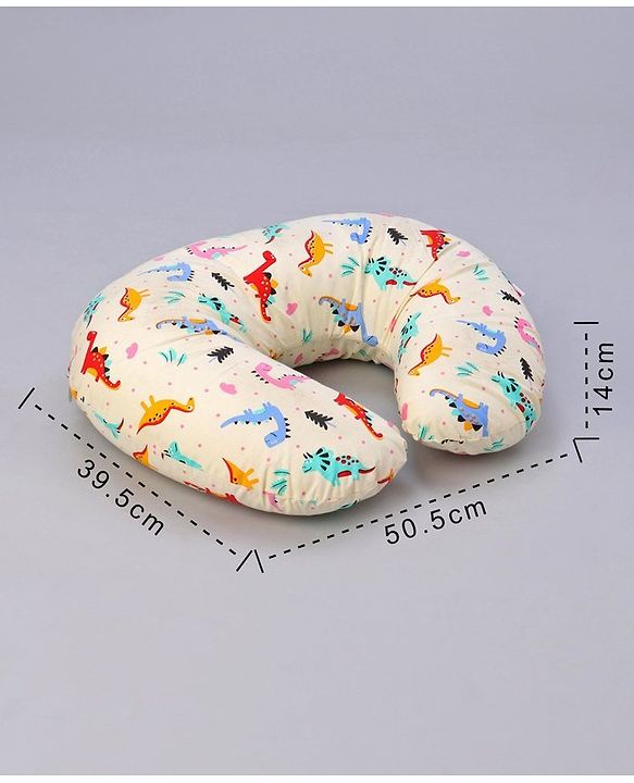 Babyhug Cotton Feeding Pillow Teddy Bear Print - Pink | Fits upto waist size 44 inches