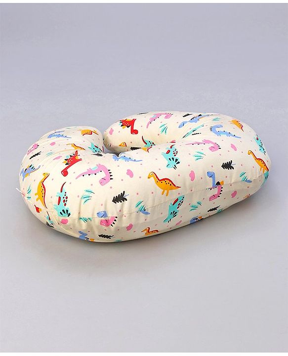 Babyhug Cotton Feeding Pillow Teddy Bear Print - Pink | Fits upto waist size 44 inches
