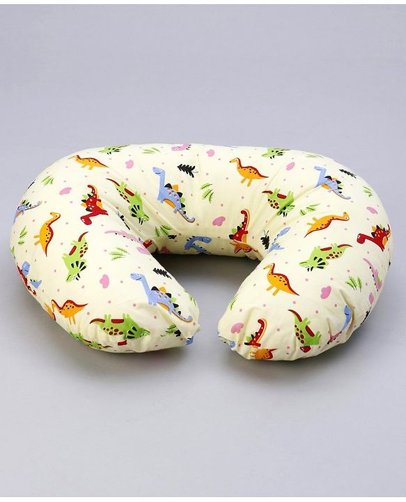 Babyhug Cotton Feeding Pillow Teddy Bear Print - Pink | Fits upto waist size 44 inches