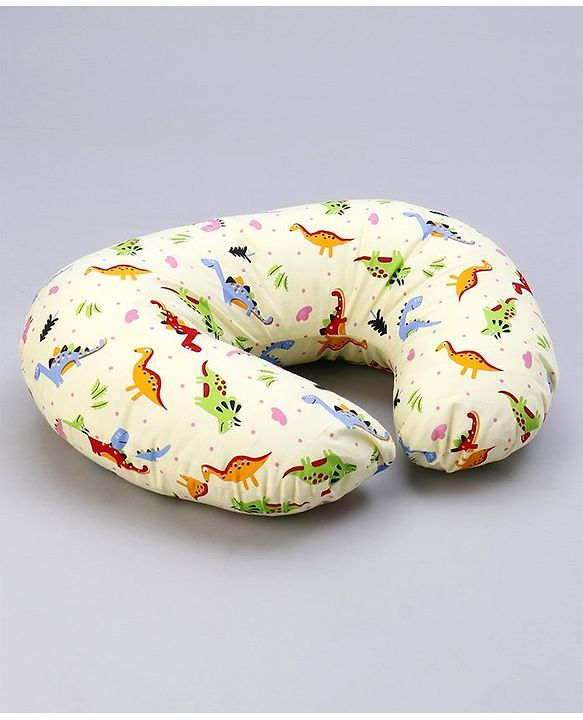 Babyhug Cotton Feeding Pillow Teddy Bear Print - Pink | Fits upto waist size 44 inches