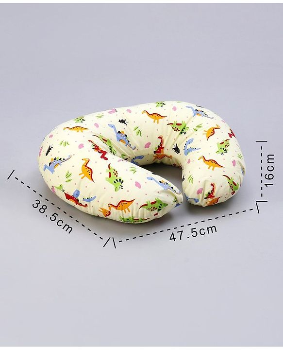 Babyhug Cotton Feeding Pillow Teddy Bear Print - Pink | Fits upto waist size 44 inches