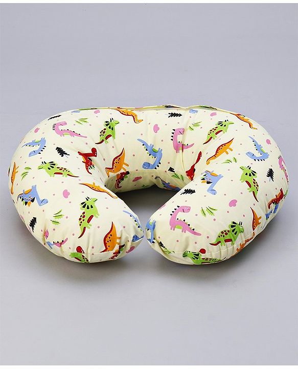 Babyhug Cotton Feeding Pillow Teddy Bear Print - Pink | Fits upto waist size 44 inches
