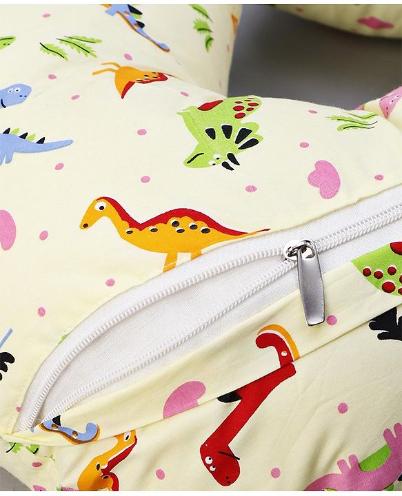 Babyhug Cotton Feeding Pillow Teddy Bear Print - Pink | Fits upto waist size 44 inches