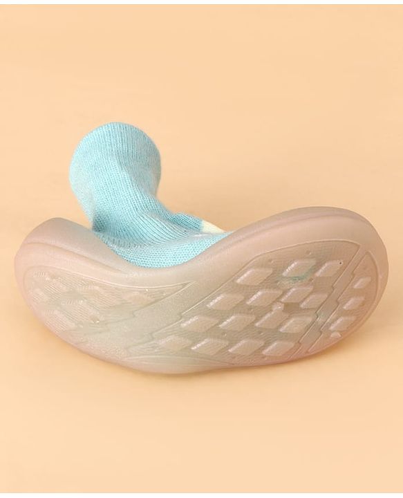 Cute Walk by Babyhug Slip on Sock Shoes With Caterpillar Design - Green