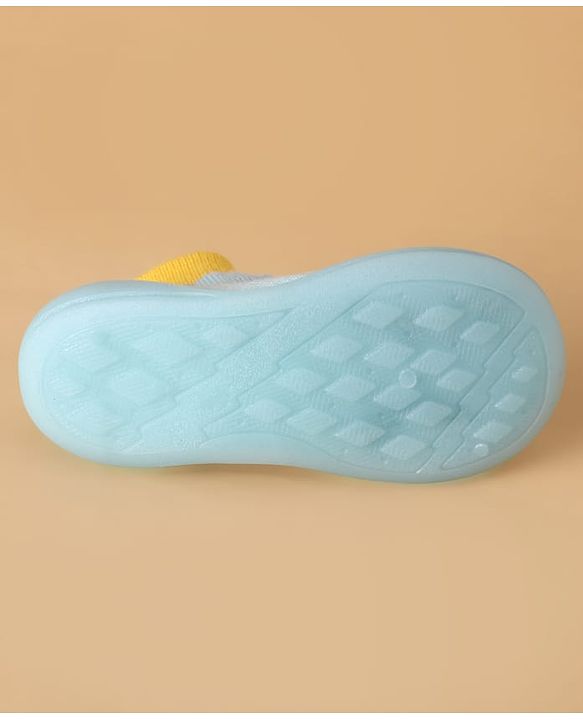 Cute Walk by Babyhug Slip On Sock Shoes with Ducky Design - Light Blue