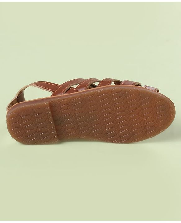 Pine Kids Back Strap Mojaris - Brown