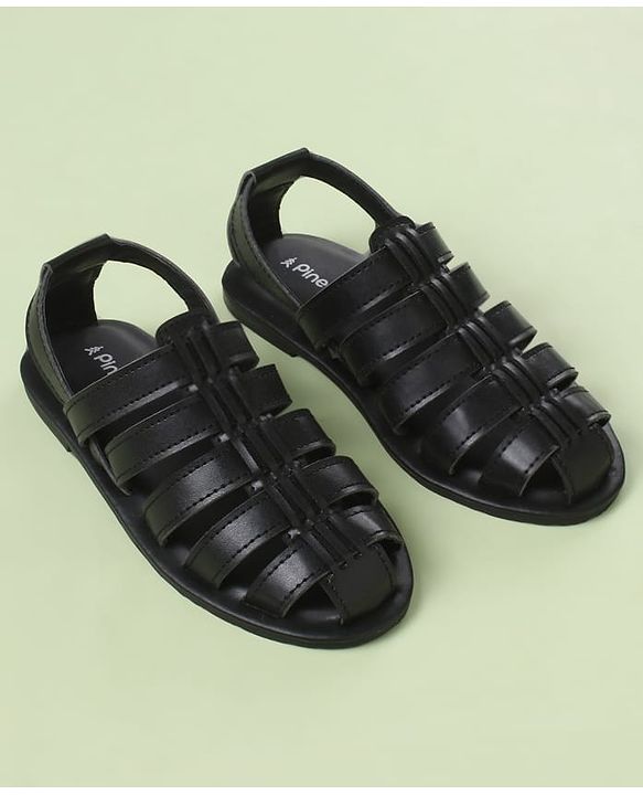 Pine Kids Back Strap Mojaris - Brown