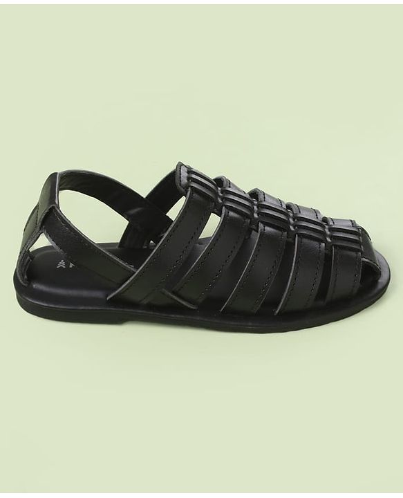 Pine Kids Back Strap Mojaris - Brown