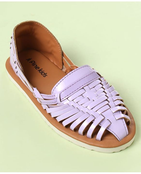 Pine Kids Slip On Mojaris - Purple