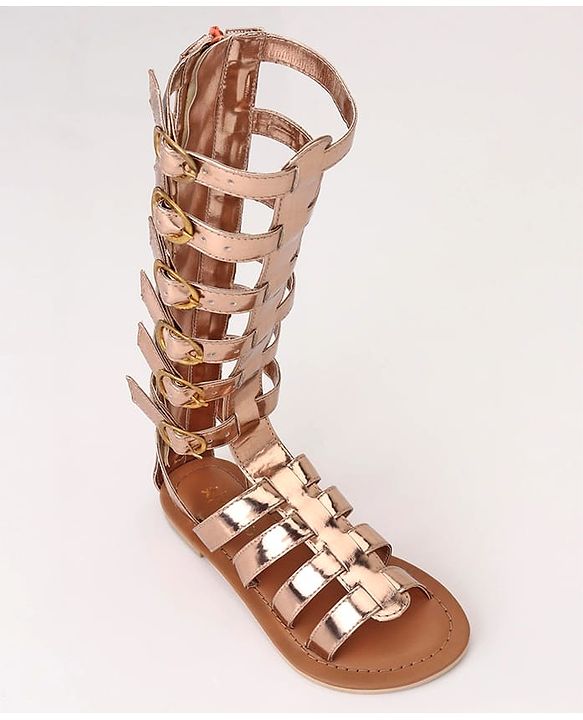 Pine Kids Gladiator Roman Sandals - Golden