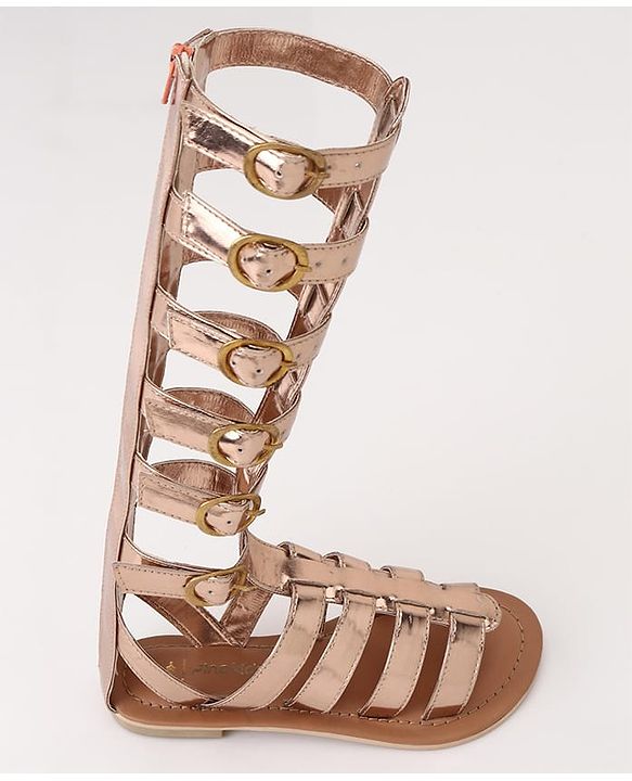 Pine Kids Gladiator Roman Sandals - Golden