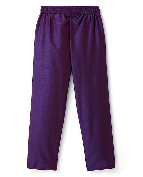 Pine Kids Woven Full Sleeves Kurta Pajama Set With Sequin Detailing - Purple