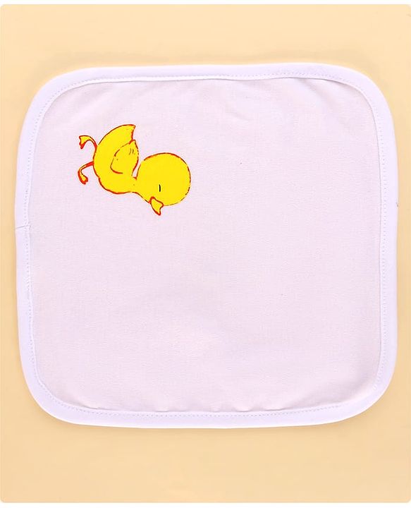 Babyhug 100% Cotton Knit Baby Gift Set With Duck Print - White