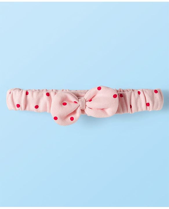 Babyhug 100% Cotton Interlock Knit Full Sleeves Onesie with Hairband & Christmas Print - Pink
