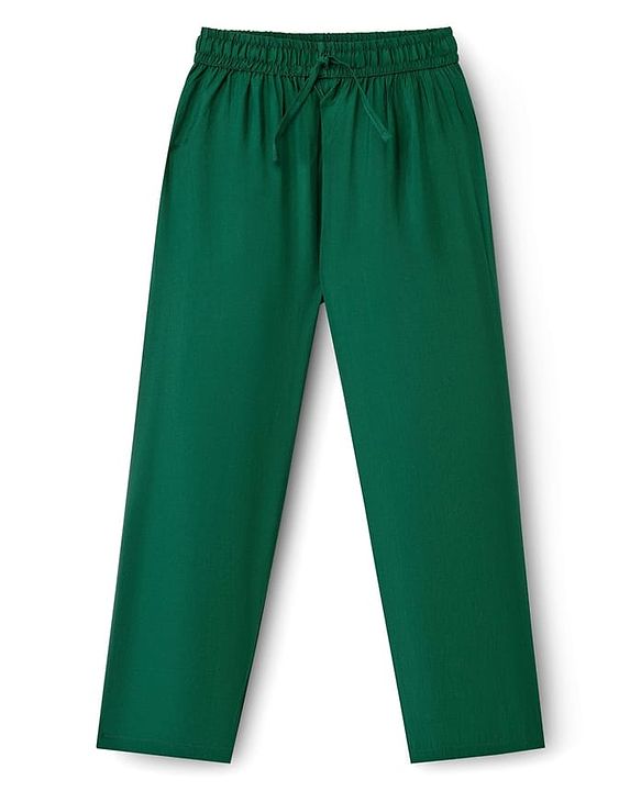 Pine Kids Woven Full Sleeves Kurta Pajama & Jacket Set with Stripes - Green