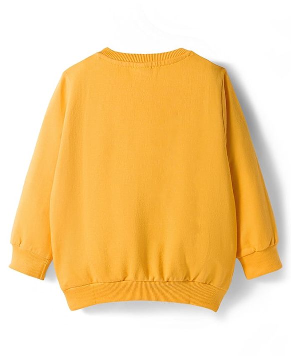 Babyhug Cotton Knit Full Sleeves Sweatshirts With Text Graphics Pack of 2 - Green & Yellow