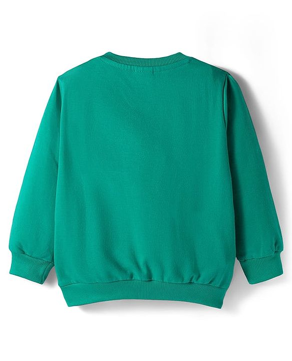 Babyhug Cotton Knit Full Sleeves Sweatshirts With Text Graphics Pack of 2 - Green & Yellow