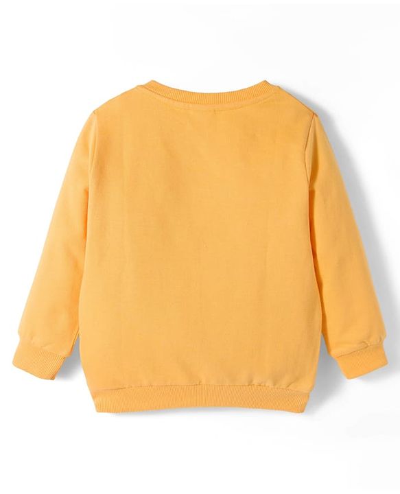 Babyhug Cotton Knit Full Sleeves Sweatshirts with Happy Days Text Print Pack of 2 - Yellow & Dark Green